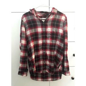 American Eagle Ahh-mazingly Soft Boyfriend Red Flannel
